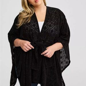 Torrid Black Textured Cardigan